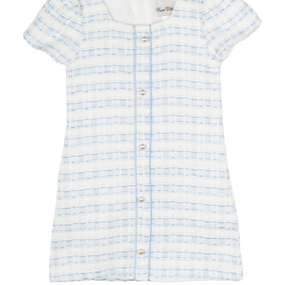 Rare Editions Blue and White Formal Dress